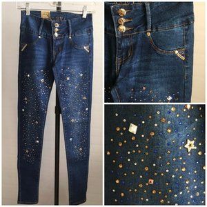 NWT KEYA USA Rhinestone Embellished Skinny Jeans